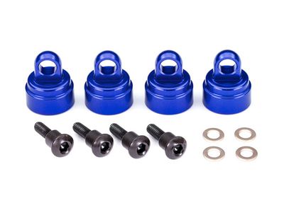 TRA3767A, Traxxas Aluminum Ultra Shock Cap (Blue) (4)