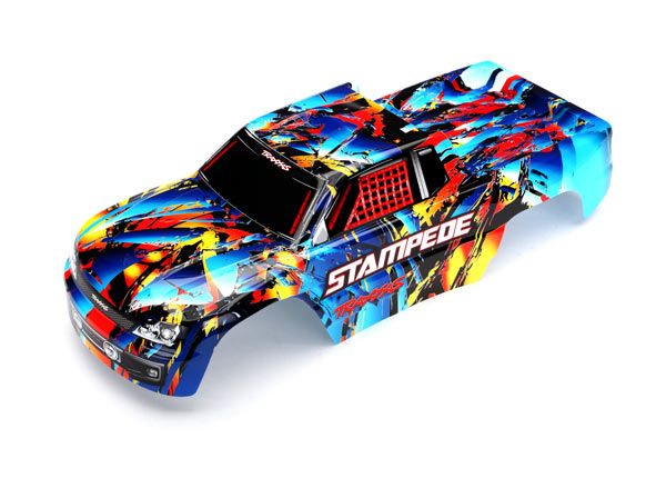 Traxxas Body, StampedeÔøΩ, Rock n&#39; Roll (painted, decals applied)