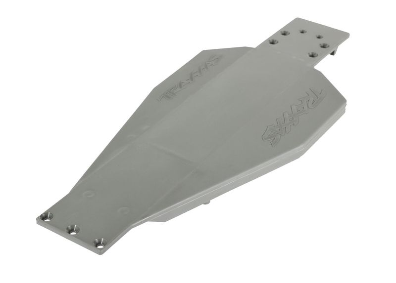 Traxxas Lower chassis (gray) (166mm long battery compartment) (fits both flat and hump style battery packs)