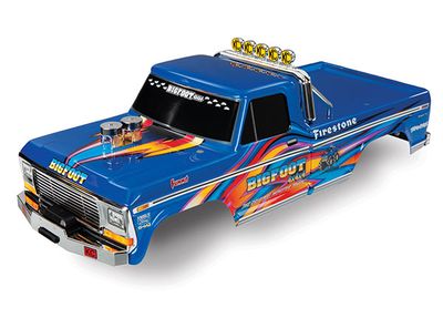 Traxxas Body, BigfootÔøΩ No. 1, blue-x, Officially Licensed replica (painted, decals applied)