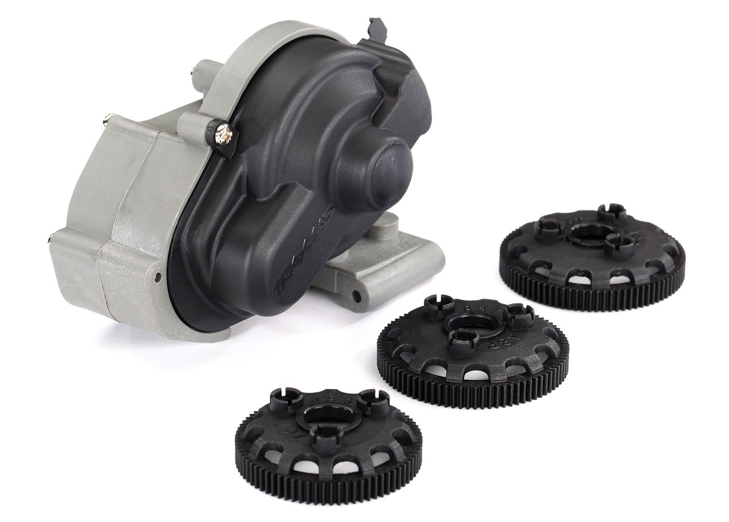 TRA3695, Traxxas Transmission, complete (fits 1/10-scale 2WD Rustler, Bandit, Stampede, Slash)