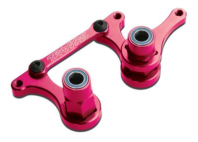 Traxxas Steering bellcranks, drag link (pink-anodized 6061-T6 aluminum)/ 5x8mm ball bearings (4)/ hardware (assembled)