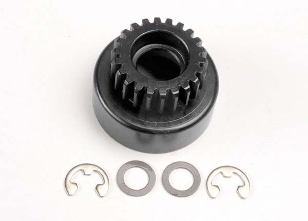 Traxxas Clutch bell (22-tooth)/5x8x0.5mm fiber washer (2)/ 5mm e-clip (requires 5x11x4mm ball bearings part 4611)