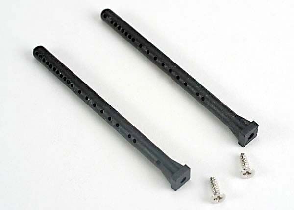 TRA4214, Traxxas Front body mounting posts (2) w/ screws