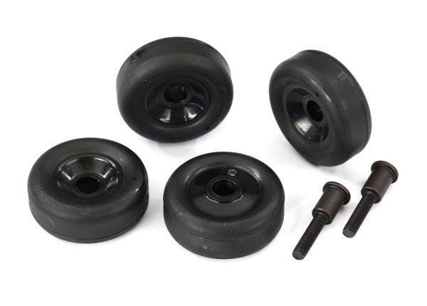 TRA4976, Traxxas Wheels (4)/ Axles (2), for Maxx Wheelie Bar