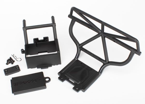 Traxxas Bumper (rear)/ battery box/ battery box cover/ switch cover/ body clip/ 3x15mm RM (2)/ 3x12mm CM (2)