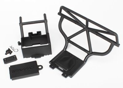 Traxxas Bumper (rear)/ battery box/ battery box cover/ switch cover/ body clip/ 3x15mm RM (2)/ 3x12mm CM (2)