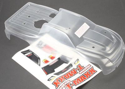 Traxxas Body, T-MaxxÔøΩ (long wheelbase) (clear, requires painting)/ window, lights decal sheet