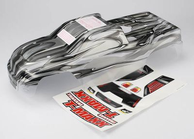 Traxxas Body, T-MaxxÔøΩ, ProGraphixÔøΩ (long wheelbase) (replacement for painted body. Graphics are painted- requires paint and final color application)/ decal sheet