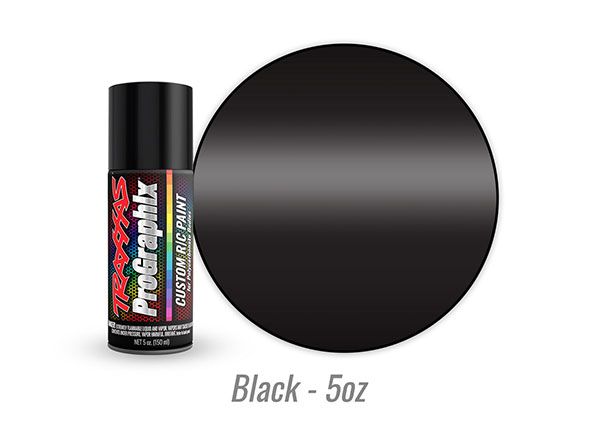 TRA5055, Traxxas ProGraphix &quot;Black&quot; Custom R/C Lexan Spray Paint (5oz)