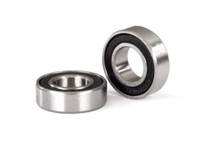 Traxxas Ball bearings, black rubber sealed (8x16x5mm) (2)