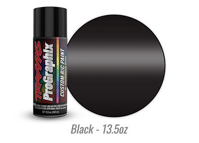 TRA5055X, Traxxas ProGraphix &quot;Black&quot; Custom R/C Lexan Spray Paint (13.5oz)