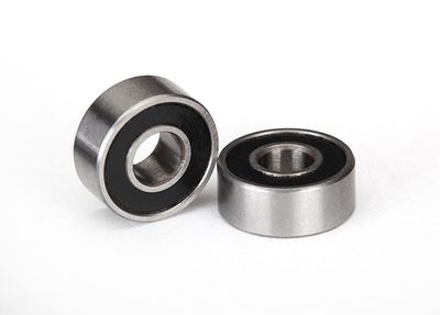 Traxxas Ball bearings, black rubber sealed (4x10x4mm) (2)