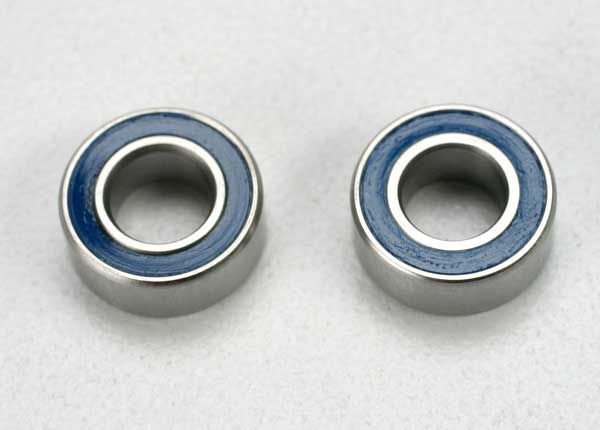 Traxxas Ball bearings, blue rubber shield (5x10x4mm) (2)