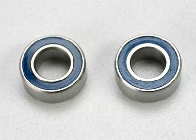 Traxxas Ball bearings, blue rubber shield (5x10x4mm) (2)