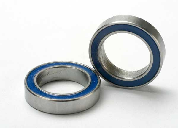 TRA5120, Traxxas Ball bearings, blue rubber sealed (12x18x4mm) (2)