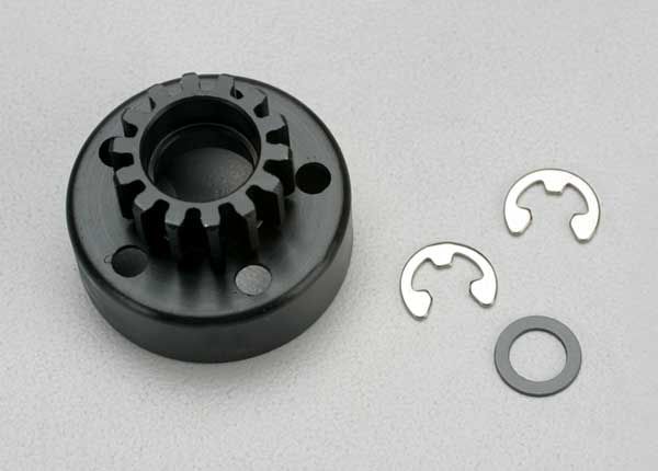 Traxxas Clutch bell (14-tooth)/ 5x8x0.5mm fiber washer (2)/ 5mm e-clip (2) (requires 5x10x4mm ball bearings part #4609) (1.0 metric pitch)