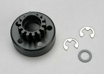 Traxxas Clutch bell (14-tooth)/ 5x8x0.5mm fiber washer (2)/ 5mm e-clip (2) (requires 5x10x4mm ball bearings part #4609) (1.0 metric pitch)