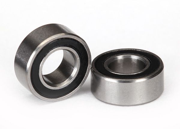 Traxxas Ball bearings, black rubber sealed (5x10x4mm) (2)