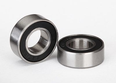 Traxxas Ball bearings, black rubber sealed (7x14x5mm) (2)