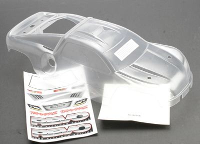 Traxxas Body, RevoÔøΩ (Platinum Edition) (clear, requires painting)/decal sheet