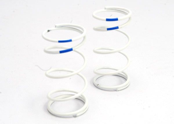 Traxxas Spring, shock (white) (GTR) (1.6 rate blue) (1 pair)