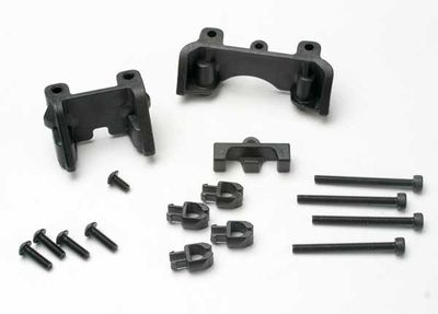TRA5317, Traxxas Shock mounts (front &amp; Rear)/ wire clip (1)/ chassis wire clips (4)/ 3x32mm CS (4)/ 3x6mm BCS (1)