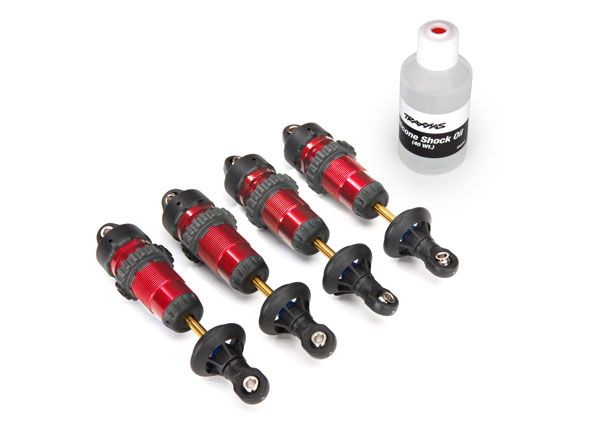 TRA5460R, Traxxas Aluminum GTR Shock Set (Red) (4)