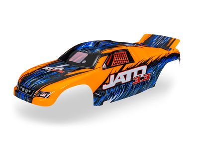 TRA5511T, Traxxas Body, Jato, orange (painted, decals applied)