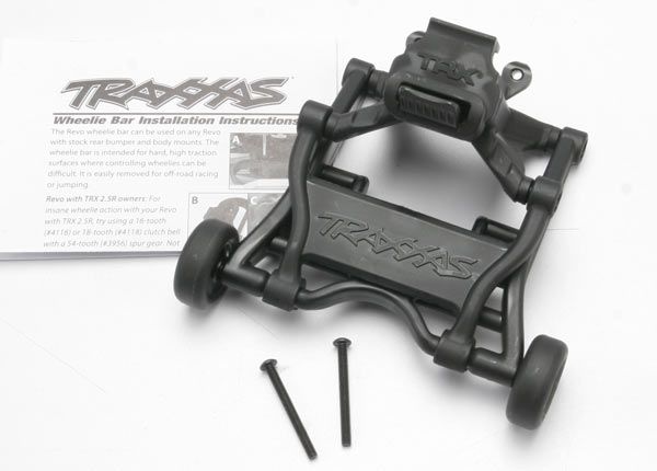 TRA5472, Traxxas Wheelie bar, assembled (fits all 1/10th scale Revo trucks)