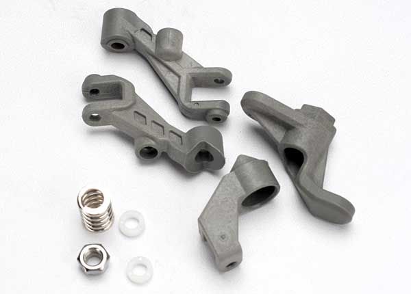 Traxxas Steering bellcranks/ servo saver/ servo saver spring/ steering support/ 4x7x2.5 PB (4)/ 5x0.8mm NL (1)
