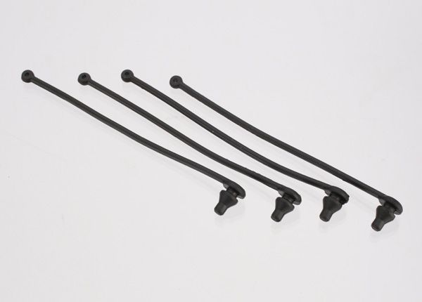 Traxxas Body clip retainer, black (4)