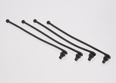 Traxxas Body clip retainer, black (4)