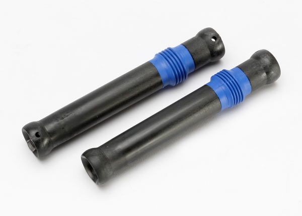 Traxxas Half shaft set, short (plastic parts only) (internal splined half shaft/ external splined half shaft/ rubber boot) (assembled with glued boot) (2 assemblies)