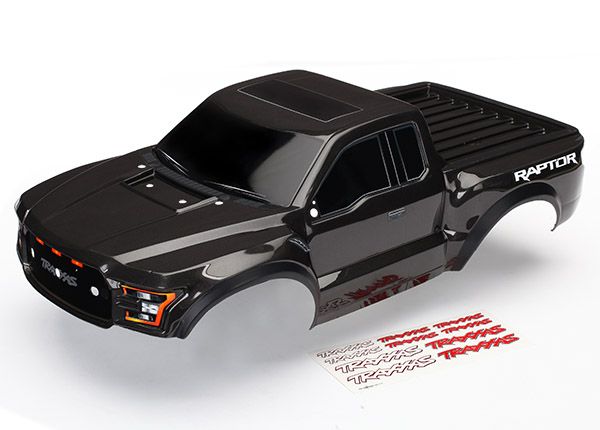 TRA5826A, Traxxas 2017 Ford Raptor Pre-Painted Short Course Slash 2WD Body (Black)