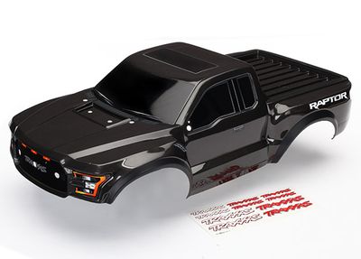 TRA5826A, Traxxas 2017 Ford Raptor Pre-Painted Short Course Slash 2WD Body (Black)