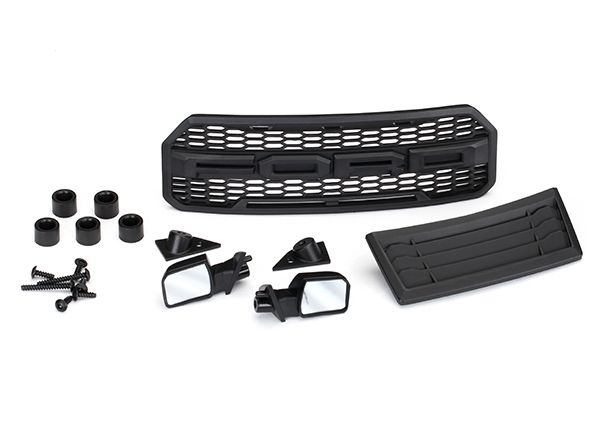 Traxxas Body accessories kit, 2017 Ford RaptorÔøΩ (includes grille, hood insert, side mirrors, &amp; mounting hardware)
