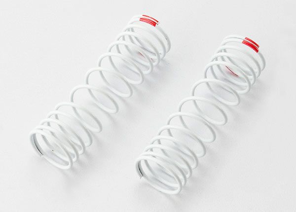 Traxxas Springs, front (white) (progressive rate) (2) (for Slash big bore shocks)
