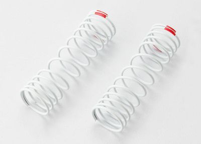 TRA5860, Traxxas Springs, front (white) (progressive rate) (2) (for Slash big bore shocks)