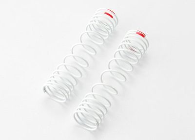 Traxxas Springs, rear (white) (progressive rate) (2) (for Slash big bore shocks)
