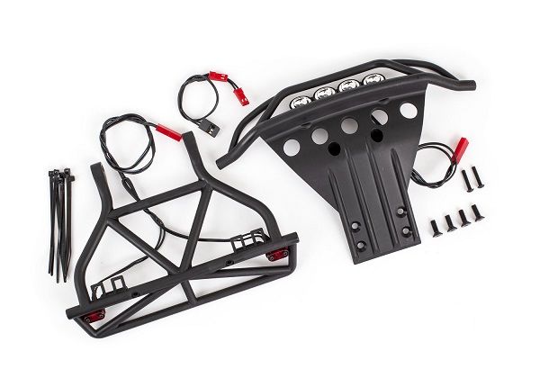 TRA5894, Traxxas LED light set, complete (includes front and rear bumpers with LED light bar, rear LED harness, &amp; BEC Y-harness) (fits 2WD Slash)