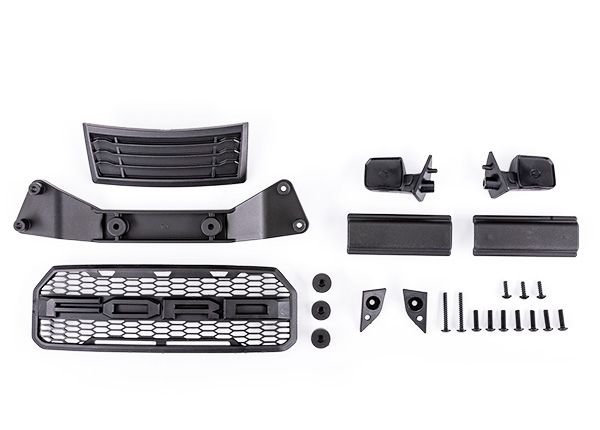 TRA5921, Traxxas Ford F-150 Raptor Grille &amp; Side Mirrors