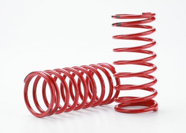 Traxxas Spring, shock (red) (GTR) (2.0 rate double black stripe)( 1 pair)