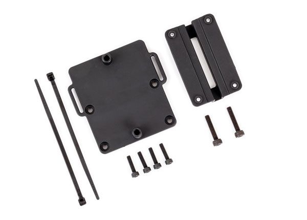 TRA6563, Traxxas Mount, telemetry expander (attaches to chassis brace (T-Bar))