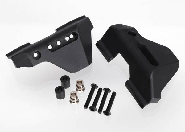 Traxxas Suspension arm guards, rear (2)/ guard spacers (2)/ hollow balls (2)/ 3x18mm BCS (4)