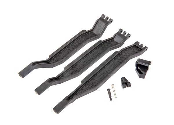 Traxxas Battery hold-down (3)/ battery clip/ hold-down post/ screw pin/ pivot post screw (fits #6723R chassis with 162mm long battery compartment)