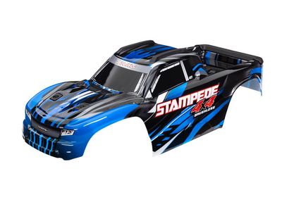 Traxxas Body, StampedeÔøΩ 4X4 Brushless, blue (painted, decals applied) (assembled with front &amp; rear body mounts and rear body support for clipless mounting)
