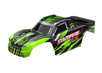 Traxxas Body, StampedeÔøΩ 4X4 Brushless, green (painted, decals applied) (assembled with front &amp; rear body mounts and rear body support for clipless mounting)