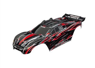 Traxxas Body, RustlerÔøΩ 4X4 VXL, red (painted, decals applied) (assembled with front &amp; rear body mounts and rear body support for clipless mounting)