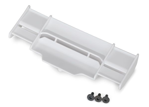 TRA6721A, Traxxas Wing, Rustler 4x4 (white)/ 3x8 FCS (3)